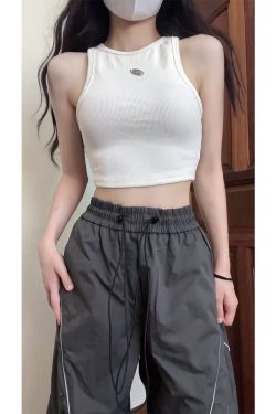 Unisex Cargo Pants, Loose Fit Draping Parachute Style, Floor-Length Quick-Dry Jazz Dance Casual Pants for Petite Individuals