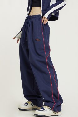 Unisex Casual Sports Pants - Hip Hop Sweatpants with Beer Team Captain Design, American High Street Style, Perfect for Dance and Jazz