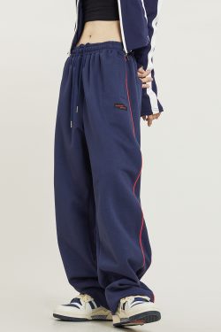 Unisex Casual Sports Pants - Hip Hop Sweatpants with Beer Team Captain Design, American High Street Style, Perfect for Dance and Jazz