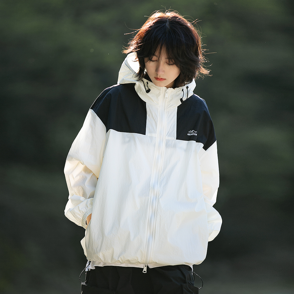 Unisex Japanese-Style Color-Blocking Lightweight Sun Protection Jacket - Breathable Retro Outdoor UV Shield for Summer Unisex Japanese-Style Color-Blocking Lightweight Sun Protection Jacket - Breathable Retro Outdoor UV Shield for Summer