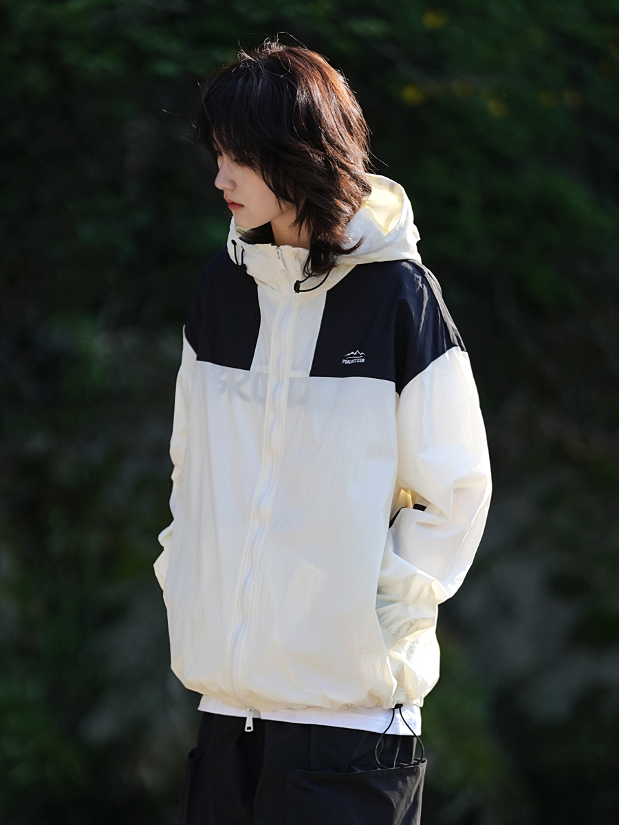 Unisex Japanese-Style Color-Blocking Lightweight Sun Protection Jacket - Breathable Retro Outdoor UV Shield for Summer Unisex Japanese-Style Color-Blocking Lightweight Sun Protection Jacket - Breathable Retro Outdoor UV Shield for Summer