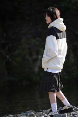 Unisex Japanese-Style Color-Blocking Lightweight Sun Protection Jacket - Breathable Retro Outdoor UV Shield for Summer