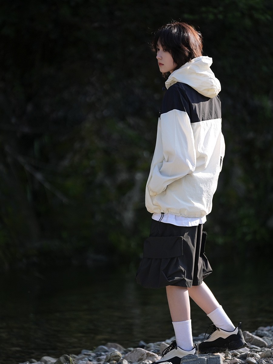 Unisex Japanese-Style Color-Blocking Lightweight Sun Protection Jacket - Breathable Retro Outdoor UV Shield for Summer Unisex Japanese-Style Color-Blocking Lightweight Sun Protection Jacket - Breathable Retro Outdoor UV Shield for Summer