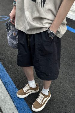 Unisex Japanese-Style Quick-Dry Cargo Shorts - Lightweight, Breathable, Casual 5-Point Summer Shorts for Outdoor Activities