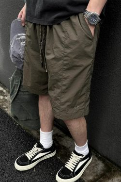 Unisex Japanese-Style Quick-Dry Cargo Shorts - Lightweight, Breathable, Casual 5-Point Summer Shorts for Outdoor Activities