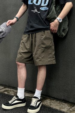 Unisex Japanese-Style Quick-Dry Cargo Shorts - Lightweight, Breathable, Casual 5-Point Summer Shorts for Outdoor Activities