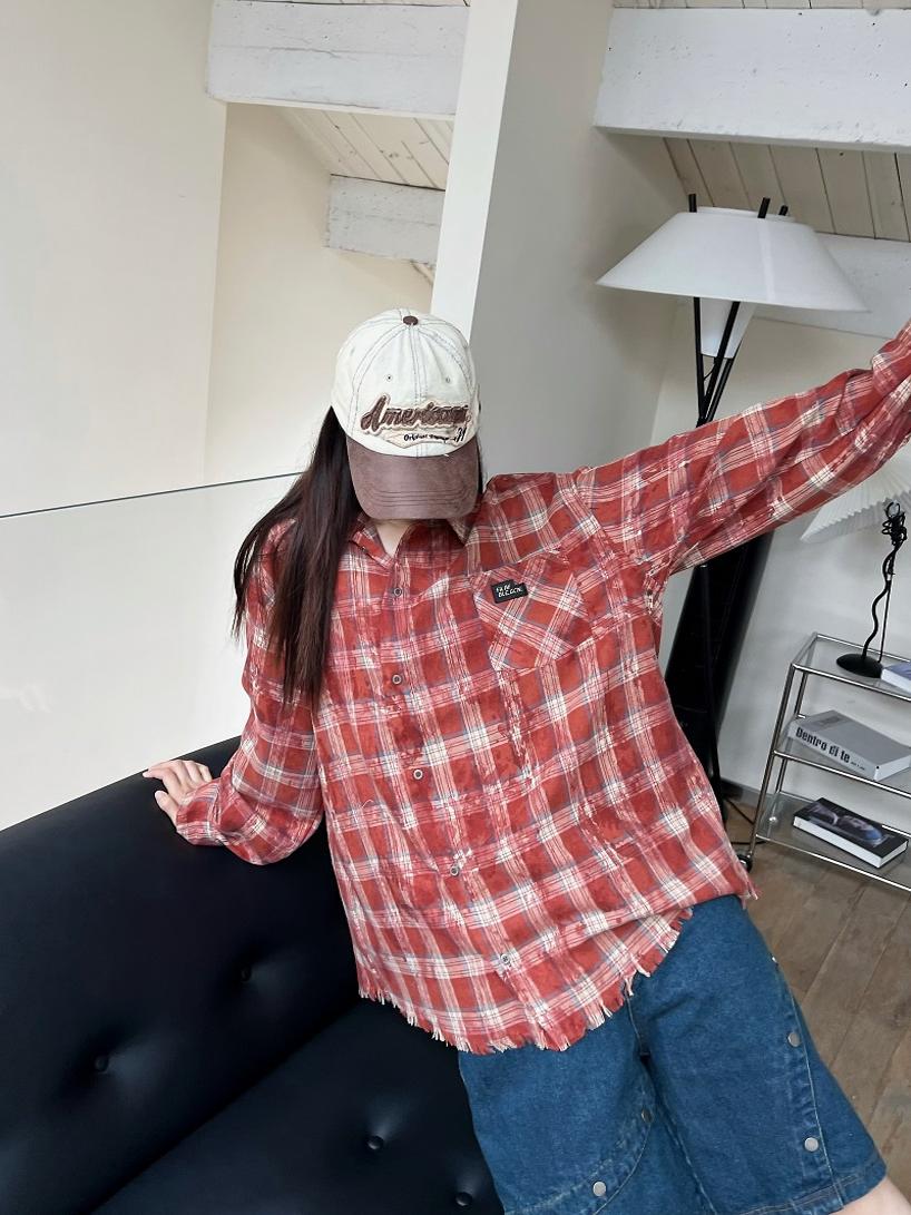 Unisex Long Sleeve Tie-Dye Plaid Shirt Jacket - Retro 90s Galaxy Soda High-End Lazy Style Trend Unisex Long Sleeve Tie-Dye Plaid Shirt Jacket - Retro 90s Galaxy Soda High-End Lazy Style Trend