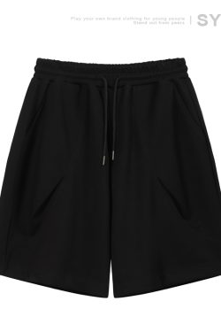 Unisex Loose-Fitting Deconstructed Pleated Shorts with Large Pockets - 2025 Fashion Trend, Five-Point Length