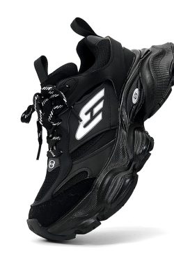 Unisex Paris Cargo Dad Shoes 5XL Thick-Soled Height-Increasing Vintage Streetwear Trendy Sports Footwear for Couples