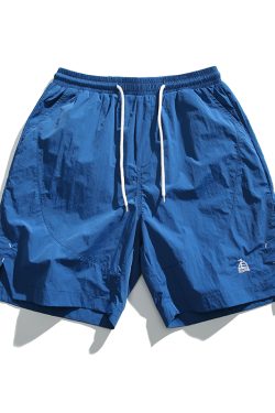 Unisex Quick-Dry Sports Shorts for Summer, Lightweight Breathable Loose Casual Straight-Cut Beach 5-Point Pants