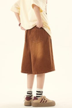 Unisex Retro American Denim Shorts - Loose Fit, Versatile Summer Five-Point Style, Trendy Streetwear for Couples