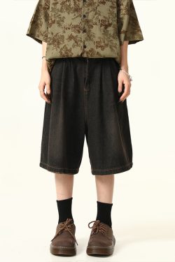 Unisex Retro American Denim Shorts - Loose Fit, Versatile Summer Five-Point Style, Trendy Streetwear for Couples