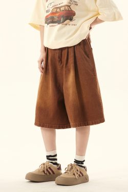 Unisex Retro American Denim Shorts - Loose Fit, Versatile Summer Five-Point Style, Trendy Streetwear for Couples