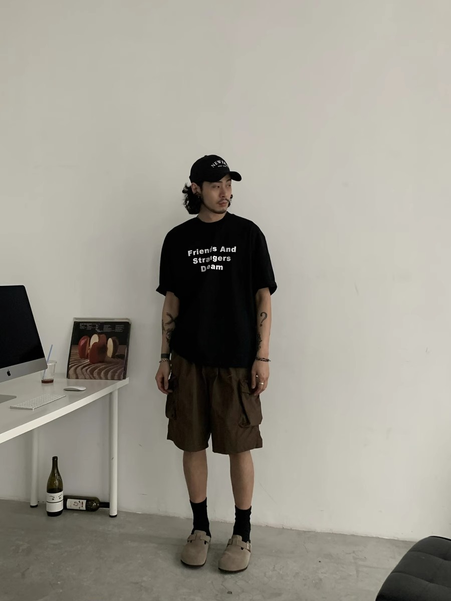 Unisex Retro Cargo Shorts - Japanese Style Summer Commuting Loose Straight Five-Point Pants for Outdoor Trend Unisex Retro Cargo Shorts - Japanese Style Summer Commuting Loose Straight Five-Point Pants for Outdoor Trend