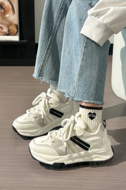 Unisex Retro Dad Shoes - Breathable Mesh Summer Sneakers for Couples - Versatile Soft-Soled White Footwear