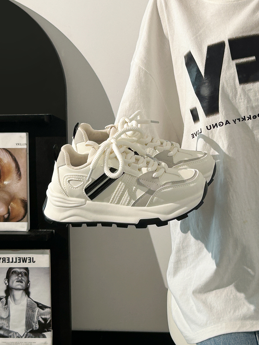 Unisex Retro Dad Shoes - Breathable Mesh Summer Sneakers for Couples - Versatile Soft-Soled White Footwear Unisex Retro Dad Shoes - Breathable Mesh Summer Sneakers for Couples - Versatile Soft-Soled White Footwear