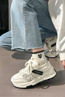 Unisex Retro Dad Shoes - Breathable Mesh Summer Sneakers for Couples - Versatile Soft-Soled White Footwear