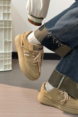 Unisex Retro Thick-Soled Sneakers - Breathable American Style Sports Shoes for Women - Versatile Spring and Autumn Footwear