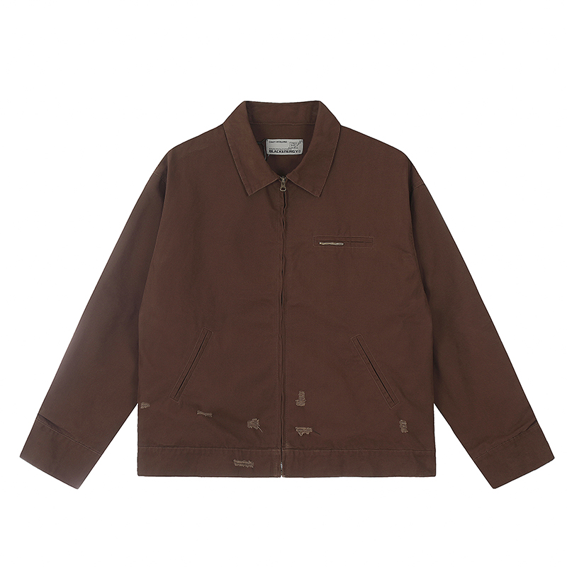 Unisex Ripped Western Style Jacket - Retro American Trendy Loose Short Workwear for Couples Unisex Ripped Western Style Jacket - Retro American Trendy Loose Short Workwear for Couples