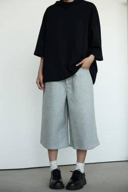 Unisex Seven-Point Casual Sport Pants - Cleanfit Wide-Leg Straight-Leg Design for Trendy 90s Style