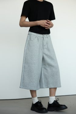 Unisex Seven-Point Casual Sport Pants - Cleanfit Wide-Leg Straight-Leg Design for Trendy 90s Style
