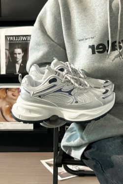 Unisex Silver Mesh Dad Shoes - Breathable Summer Sports Sneakers for Women - Versatile 2025 Style