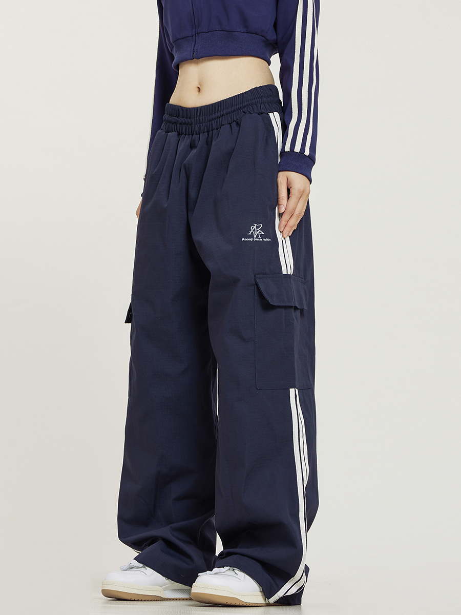 Unisex Straight Leg Three Stripe Athletic Pants for Jazz Dance - Casual Sportswear Inspired by American Workwear Unisex Straight Leg Three Stripe Athletic Pants for Jazz Dance - Casual Sportswear Inspired by American Workwear