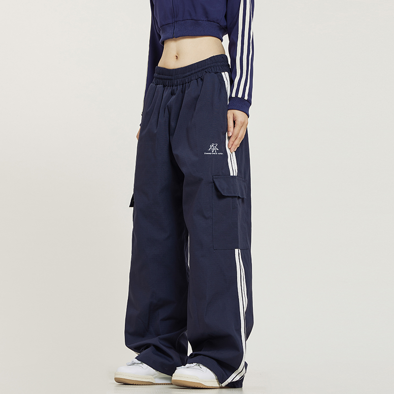 Unisex Straight Leg Three Stripe Athletic Pants for Jazz Dance - Casual Sportswear Inspired by American Workwear Unisex Straight Leg Three Stripe Athletic Pants for Jazz Dance - Casual Sportswear Inspired by American Workwear