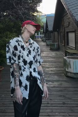 Unisex Summer Floral Cuban Collar Shirt - Retro Vintage Loose Fit Beachwear in Korean Style