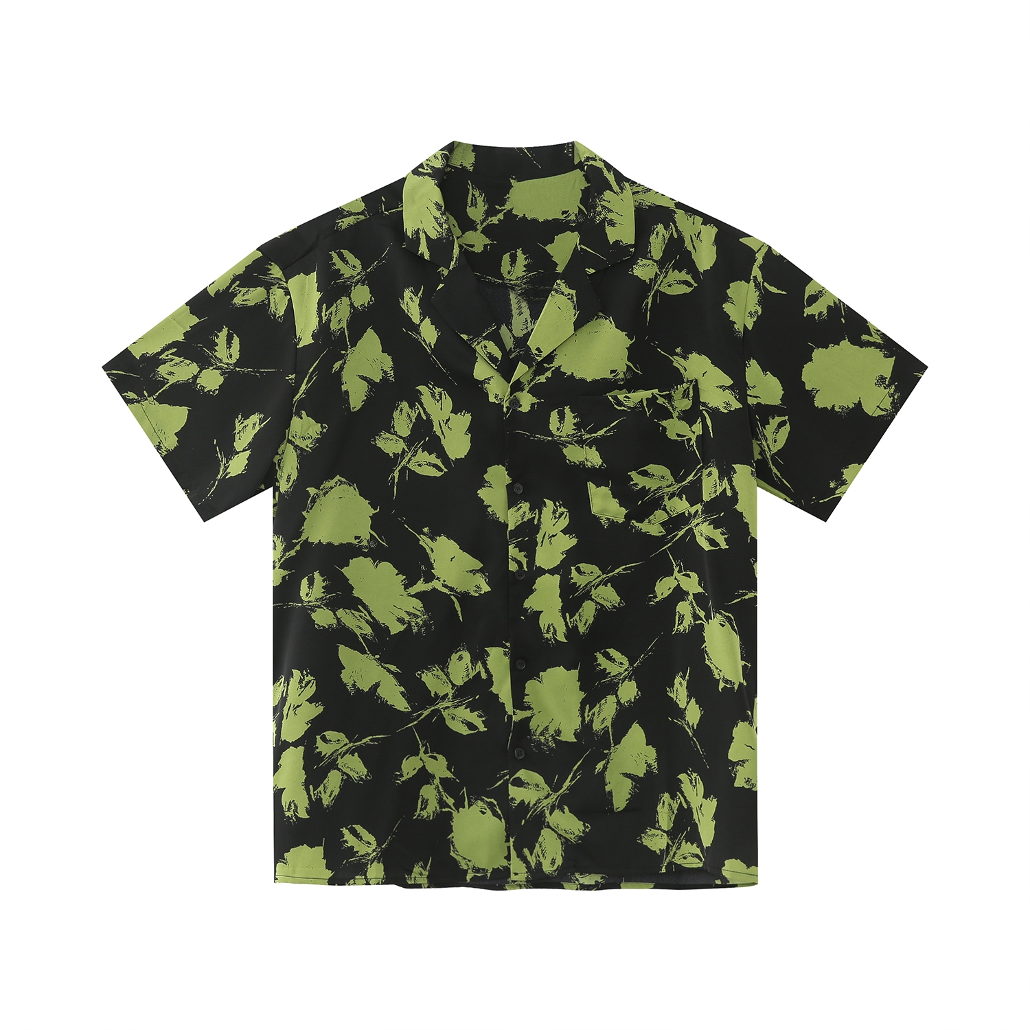 Unisex Summer Floral Cuban Collar Shirt - Retro Vintage Loose Fit Beachwear in Korean Style Unisex Summer Floral Cuban Collar Shirt - Retro Vintage Loose Fit Beachwear in Korean Style