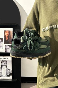 Unisex Thick-Soled Sneakers for Spring Summer, Trendy American Retro Mesh Breathable Sports Shoes for Women and Men