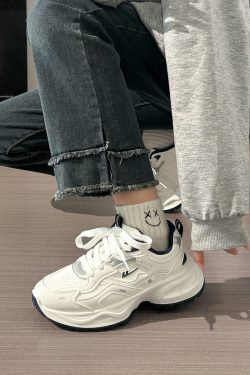 Unisex Versatile Mesh Breathable Dad Shoes - Soft Sole White Sneakers for Summer 2025 Sports Style