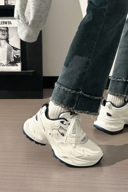 Unisex Versatile Mesh Breathable Dad Shoes - Soft Sole White Sneakers for Summer 2025 Sports Style