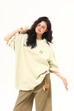 Unisex Vintage American Retro Washed Heavyweight Short-Sleeve T-Shirt, Loose Casual 90s Style Half-Sleeve Tee