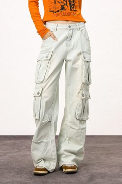 Unisex Vintage Washed Black Straight Leg Jeans - Casual American Style Work Pants for Everyday Wear