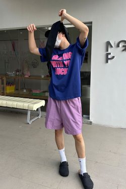 Unisex Zip Striped Nylon Casual Shorts - American Style Quick-Dry Breathable Loose-Fit Summer Five-Point Pants