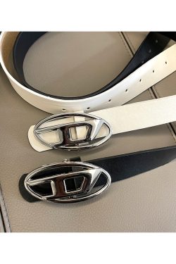 Versatile American Style Metal Waist Belt with Letter Detail - Trendy Hot Girl Accessory for Fashionable Outfits