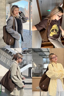 Versatile Leopard Print Shoulder Bag - Women's Large Capacity Commuter Tote & Underarm Bag for Spring Fashion