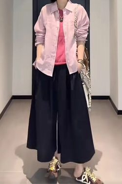 Versatile Plus Size Wide-Leg Pants for Women - Loose-Fit, Elastic Waist, Hip-Covering, Casual Style, Perfect for Everyday Wear