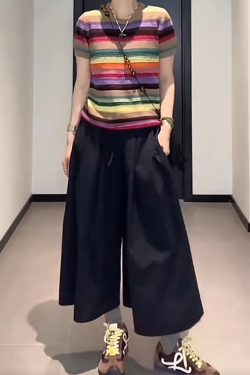 Versatile Plus Size Wide-Leg Pants for Women - Loose-Fit, Elastic Waist, Hip-Covering, Casual Style, Perfect for Everyday Wear