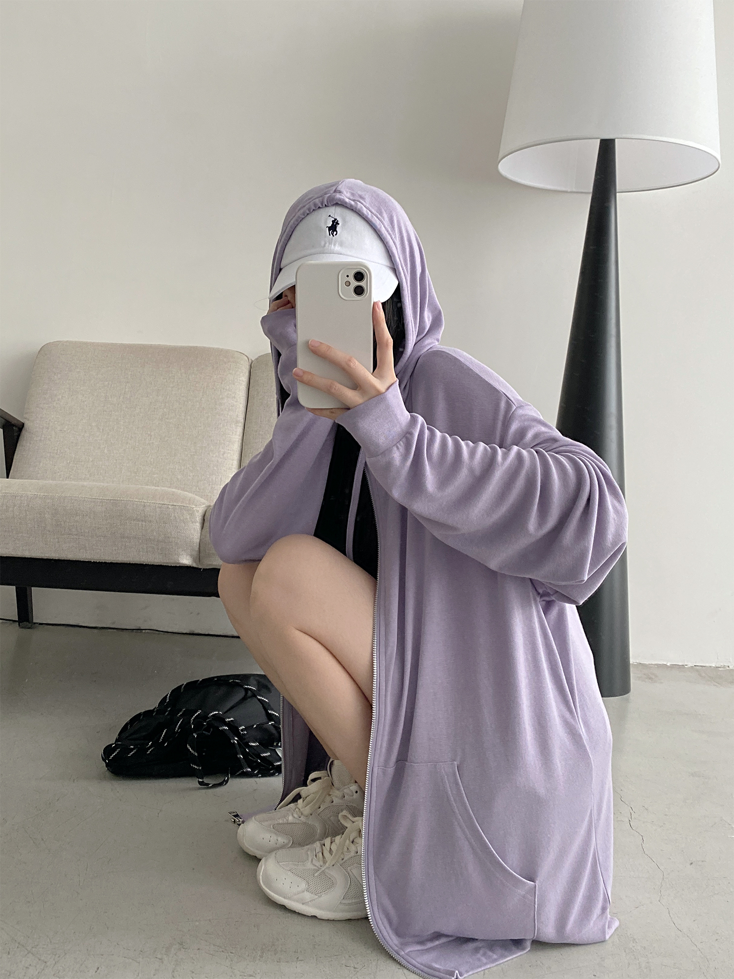 Versatile Slim Fit Loose Hooded Zip-Up Sweatshirt for Women - Cool Feeling Solid Color Sun Protection for Summer Versatile Slim Fit Loose Hooded Zip-Up Sweatshirt for Women - Cool Feeling Solid Color Sun Protection for Summer