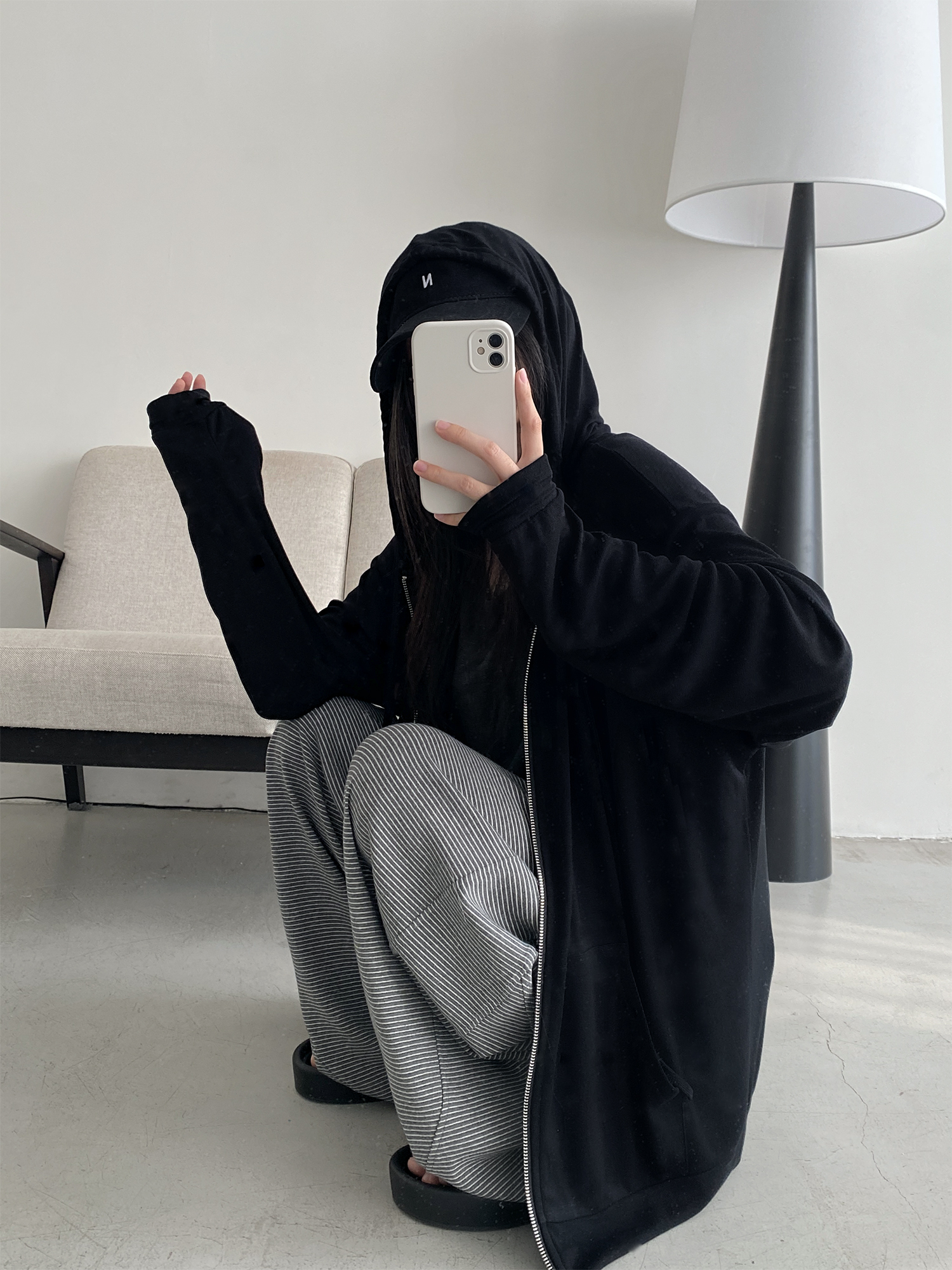 Versatile Slim Fit Loose Hooded Zip-Up Sweatshirt for Women - Cool Feeling Solid Color Sun Protection for Summer Versatile Slim Fit Loose Hooded Zip-Up Sweatshirt for Women - Cool Feeling Solid Color Sun Protection for Summer