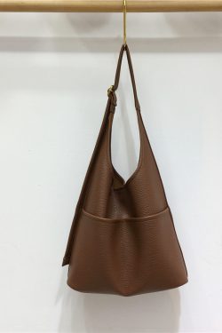 Versatile Soft Leather Tote Bag - Korean Style Fashionable Large Capacity Shoulder Bag for Moms & Kids