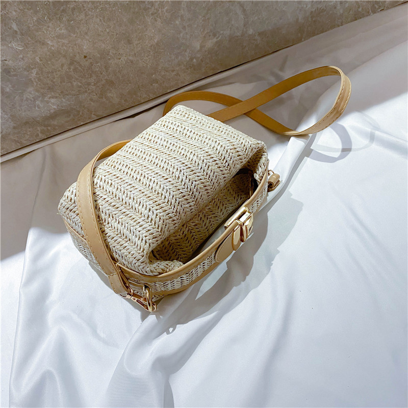 Versatile Straw Woven Small Square Bag for Women - Casual Handheld, Shoulder & Crossbody Style for Summer 2025 Versatile Straw Woven Small Square Bag for Women - Casual Handheld, Shoulder & Crossbody Style for Summer 2025