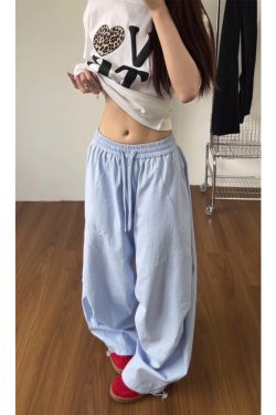 Versatile Women's Cargo Pants - Draped Fit Parachute Style, Trendy Hip-Hop Summer Trousers for Street Dance and Casual Wear