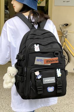 Versatile Women's Large Capacity Lightweight Double Shoulder Backpack for School, Sports, Travel - Stylish & Functional Design