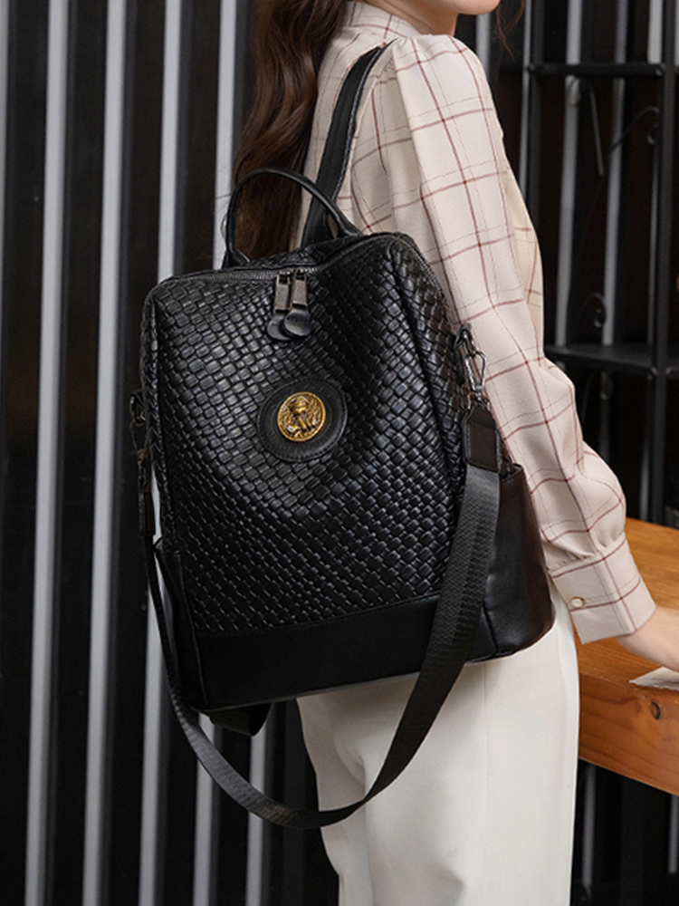 Versatile Women's Soft Leather Backpack - Large Capacity, Multi-Way Dual-Use, Commuting Travel Bag Versatile Women's Soft Leather Backpack - Large Capacity, Multi-Way Dual-Use, Commuting Travel Bag