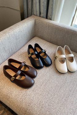 Versatile Women's Velcro Retro Mary Jane Leather Shoes - 2025 Spring Style, Fashionable and Comfortable Footwear for Every Occasion