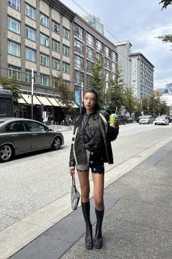 Vintage 90s Distressed Cotton-Padded Motorcycle Jacket - High-End Bikecore Style