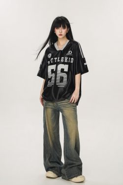 Vintage American Beer Team Captain Loose Short Sleeve T-Shirt for Women and Men - Trendy Summer Couple Jersey Top